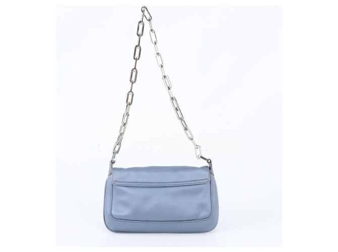 Bolsa de Ombro Gucci Azul Claro com Corrente - vista 3