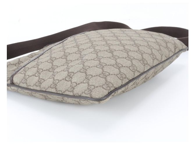 Borsa a tracolla Gucci GG Supreme in pelle Marrone - vista 4