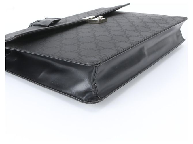 Gucci GG Nylon Leather Aktentasche Schwarz - Ansicht 4