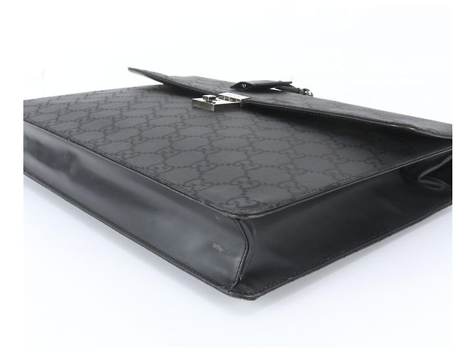 Gucci GG Nylon Leather Aktentasche Schwarz - Ansicht 6
