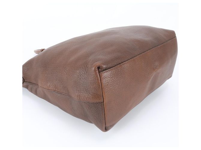 Prada Vitello Daino Leather Tote Bag Brown - view 4
