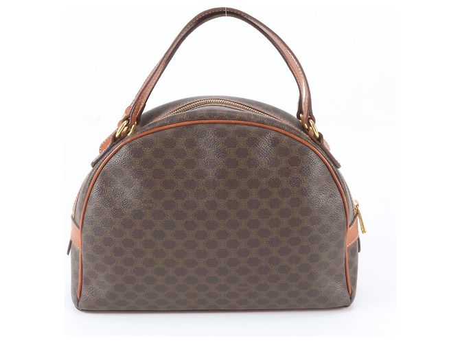 Céline Saco Tote Celine Macadam em couro Marrom - vista 3