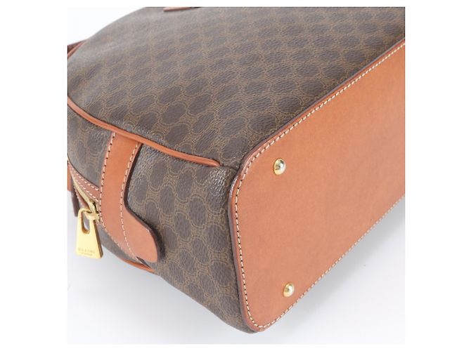 Céline Saco Tote Celine Macadam em couro Marrom - vista 4