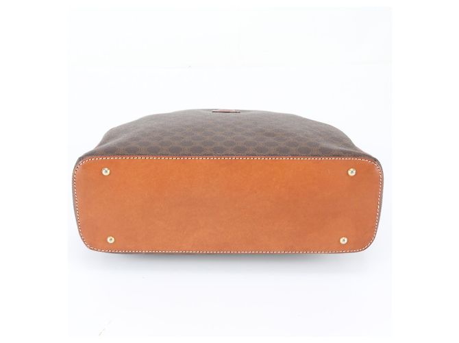 Céline Saco Tote Celine Macadam em couro Marrom - vista 6