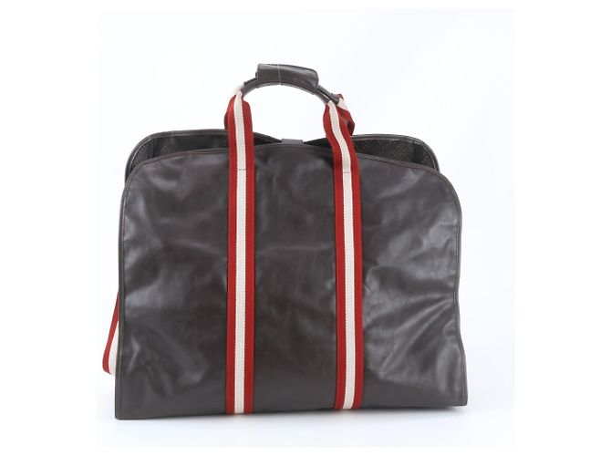 Borsa a tracolla in pelle Bally Trainspotting Marrone scuro - vista 3