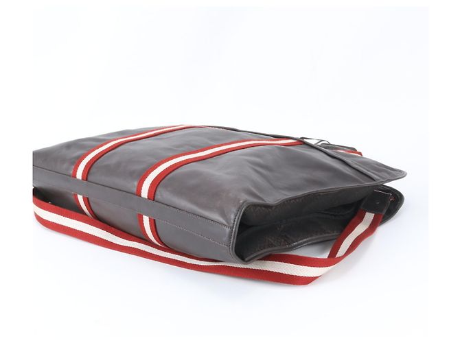 Borsa a tracolla in pelle Bally Trainspotting Marrone scuro - vista 4