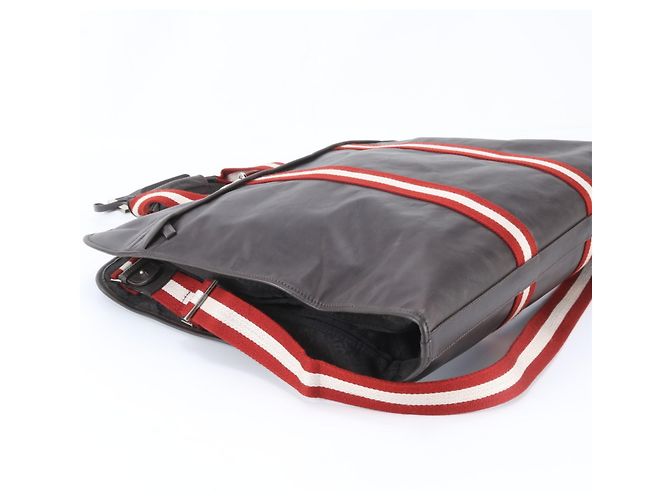 Borsa a tracolla in pelle Bally Trainspotting Marrone scuro - vista 5