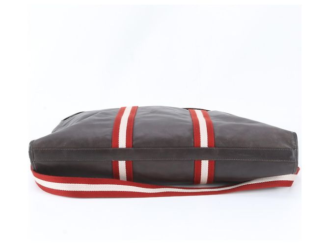 Borsa a tracolla in pelle Bally Trainspotting Marrone scuro - vista 6