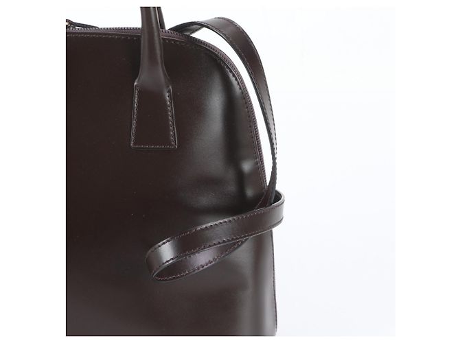 Bolsa de Ombro 2-Way Burberry em Couro Check Castanho escuro - vista 2