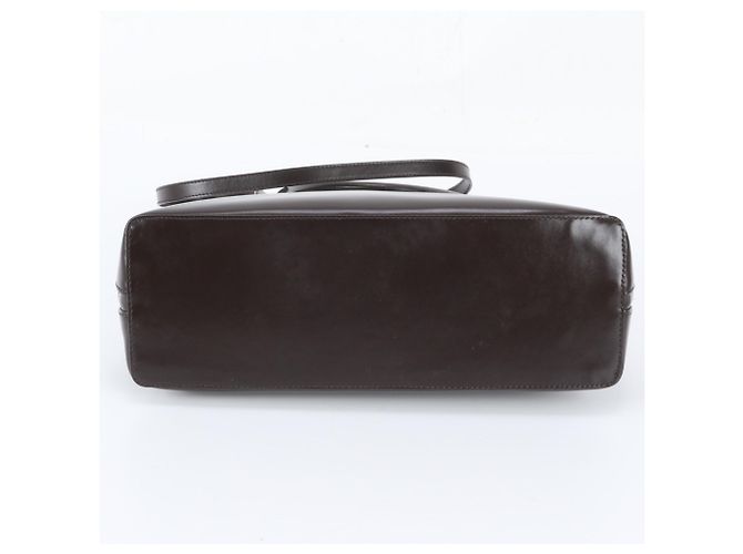 Bolsa de Ombro 2-Way Burberry em Couro Check Castanho escuro - vista 7