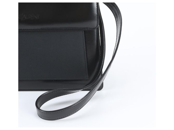 Borsa a tracolla in pelle YSL Yves Saint Laurent Nero - vista 2