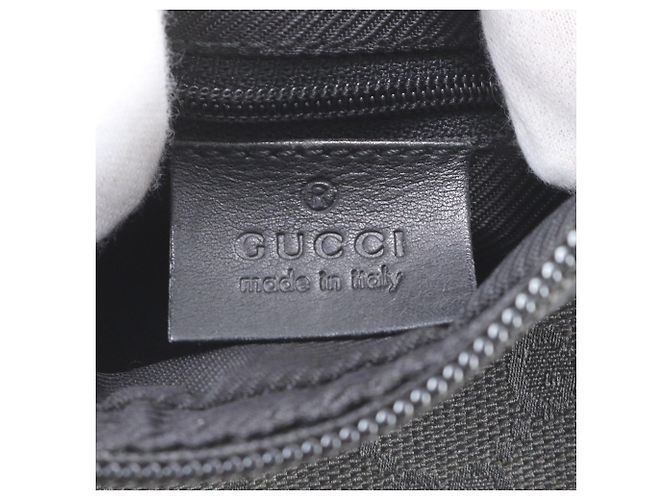 Bolso de hombro Gucci de lona GG y cuero Negro - vista 10