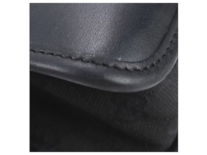 Bolso de hombro Gucci de lona GG y cuero Negro - vista 8