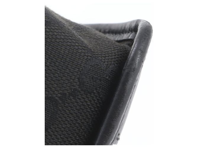 Bolso de hombro Gucci de lona GG y cuero Negro - vista 9