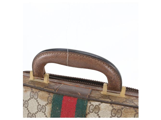 Sac Boston Gucci Old GG Supreme Sherry Line Marron - vue 4