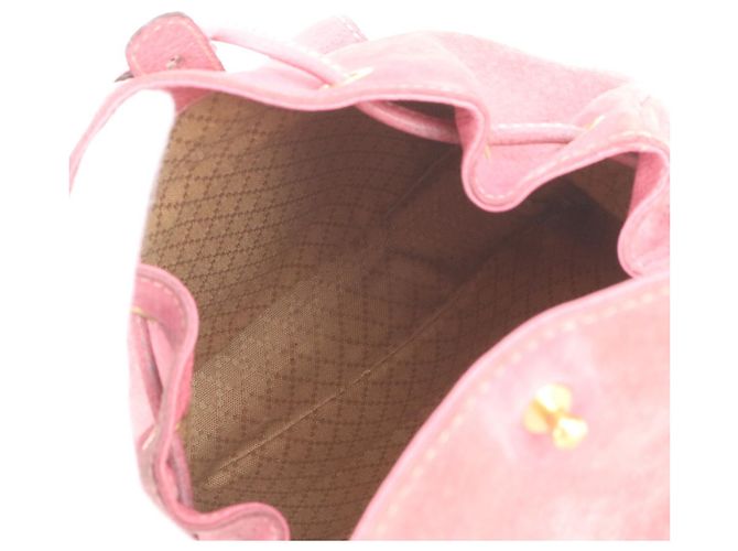 Mochila de couro Gucci Old Bamboo Rosa - vista 7