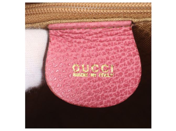 Mochila de couro Gucci Old Bamboo Rosa - vista 8