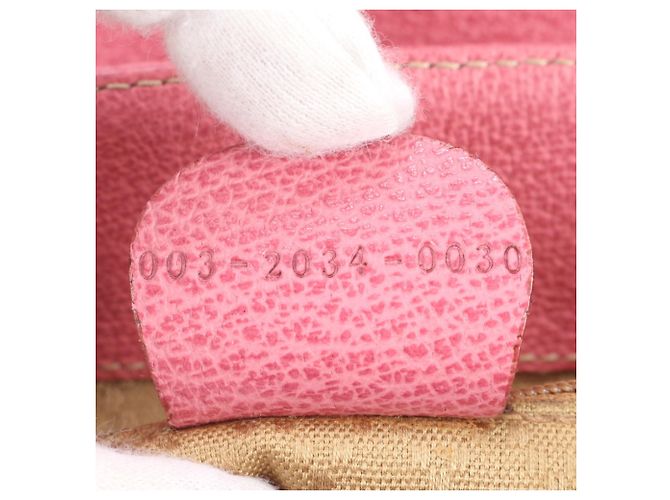 Mochila de couro Gucci Old Bamboo Rosa - vista 9