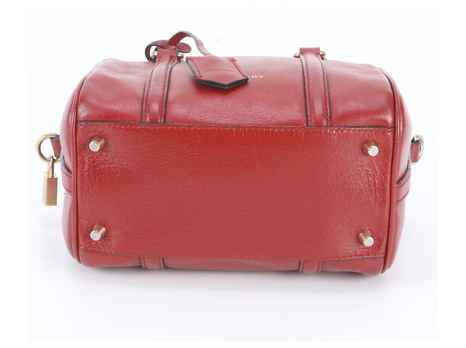 Bolsa Mini Boston em couro Burberry Nova Check Vermelho - vista 6