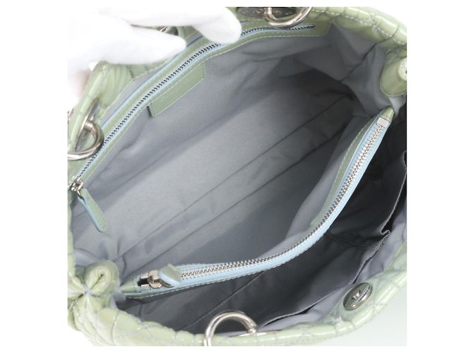 Bolso Shopping Soft Christian Dior de Piel Cannage Verde - vista 7