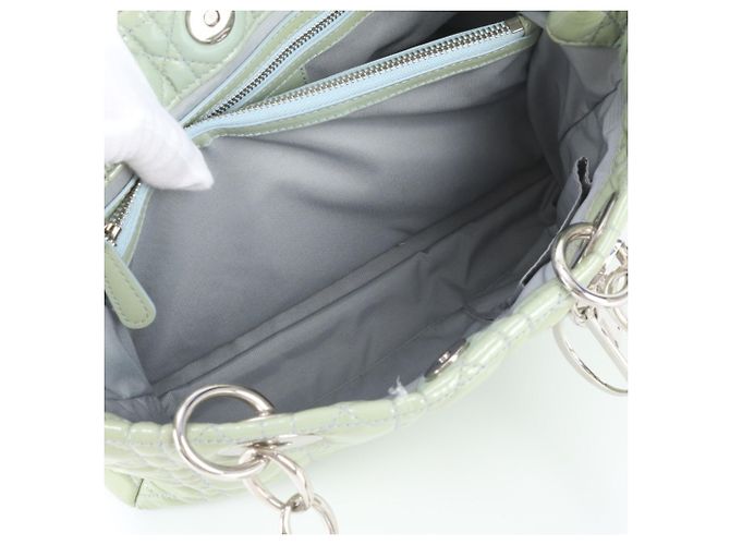 Bolso Shopping Soft Christian Dior de Piel Cannage Verde - vista 8