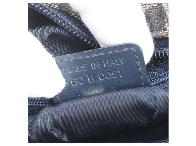 Borsa a tracolla in pelle Christian Dior Trotter Blu navy - vista 10