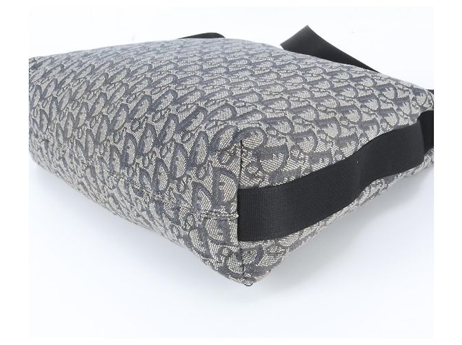 Borsa a tracolla in pelle Christian Dior Trotter Blu navy - vista 6