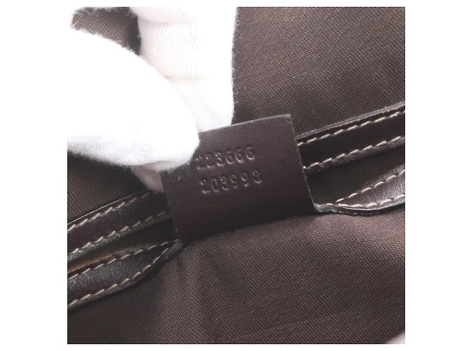 Borsa a tracolla Gucci GG Supreme in pelle Marrone - vista 10