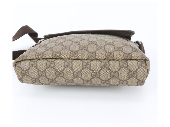 Borsa a tracolla Gucci GG Supreme in pelle Marrone - vista 5