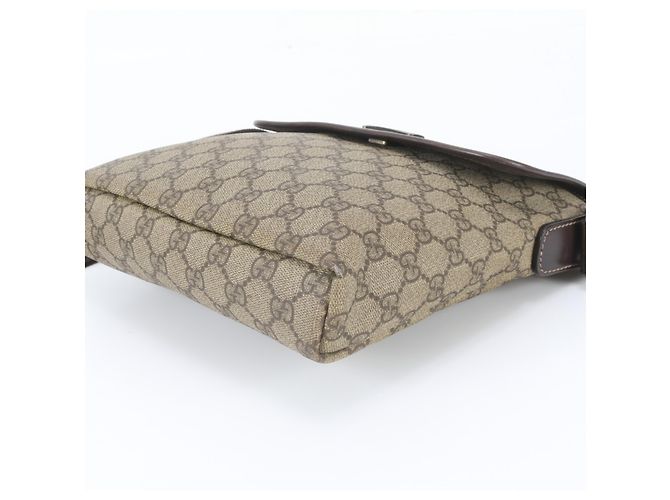 Borsa a tracolla Gucci GG Supreme in pelle Marrone - vista 6