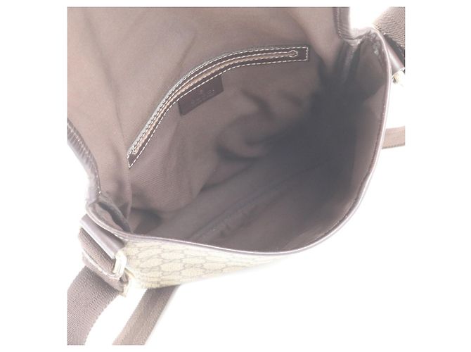 Borsa a tracolla Gucci GG Supreme in pelle Marrone - vista 7