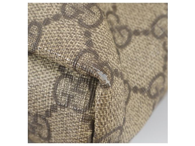 Borsa a tracolla Gucci GG Supreme in pelle Marrone - vista 8