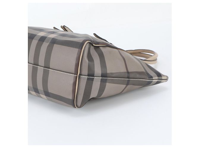 Sac cabas en cuir Burberry Check Beige - vue 4