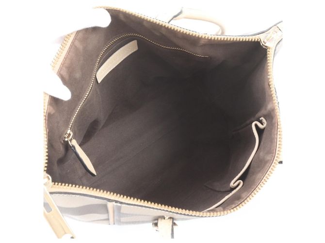 Sac cabas en cuir Burberry Check Beige - vue 7