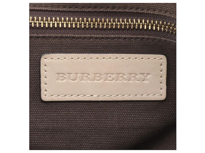 Sac cabas en cuir Burberry Check Beige - vue 9