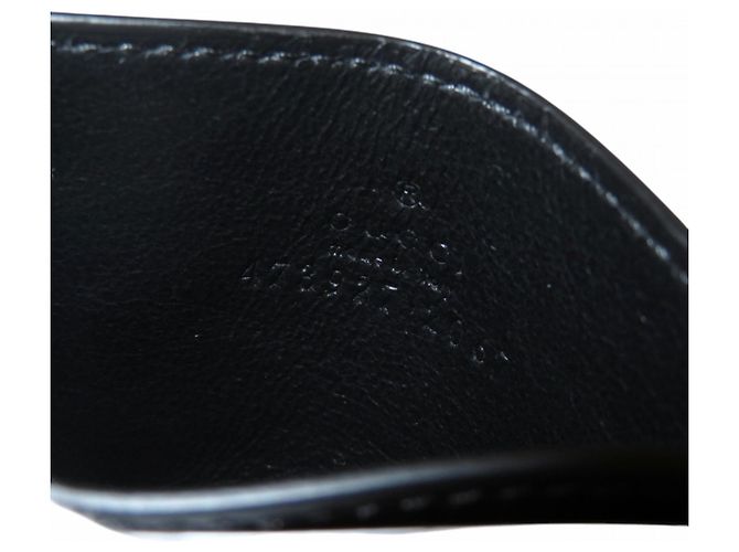 Tarjetero Gucci de piel negra Negro - vista 4