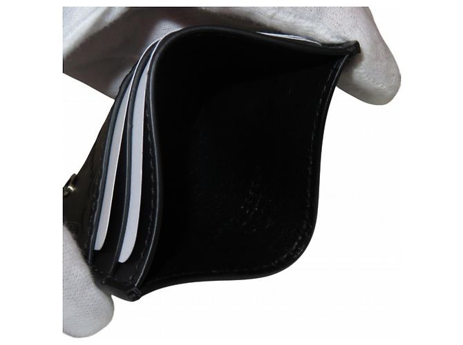 Tarjetero Gucci de piel negra Negro - vista 6