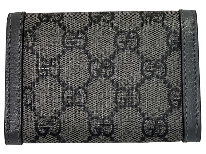 Tarjetero Gucci Gris de PVC y cuero Castaño - vista 2