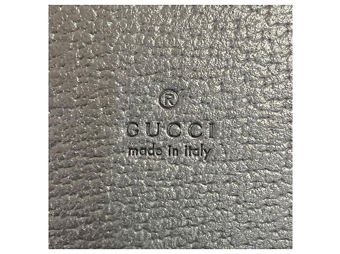 Tarjetero Gucci Gris de PVC y cuero Castaño - vista 4