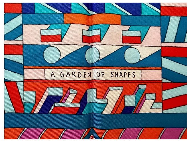 Hermès Seidentuch A Garden of Shapes 90cm Mehrfarben - Ansicht 10