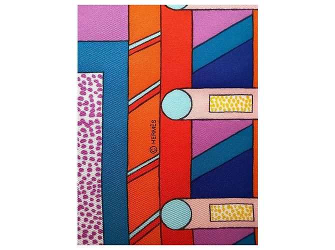 Hermès Seidentuch A Garden of Shapes 90cm Mehrfarben - Ansicht 9