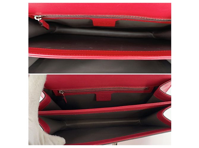 Gucci Bolso de hombro Medium de piel charol magenta con GG entrelazadas Rosa - vista 5