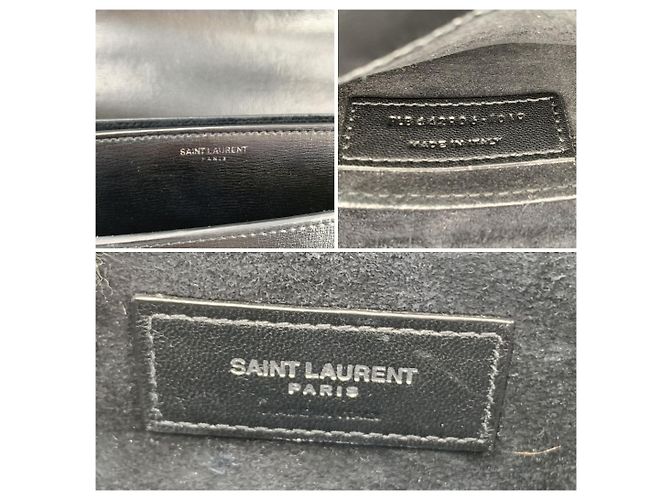Autre Marque Bolsa de Ombro YSL Sunset Medium em couro preto - vista 6