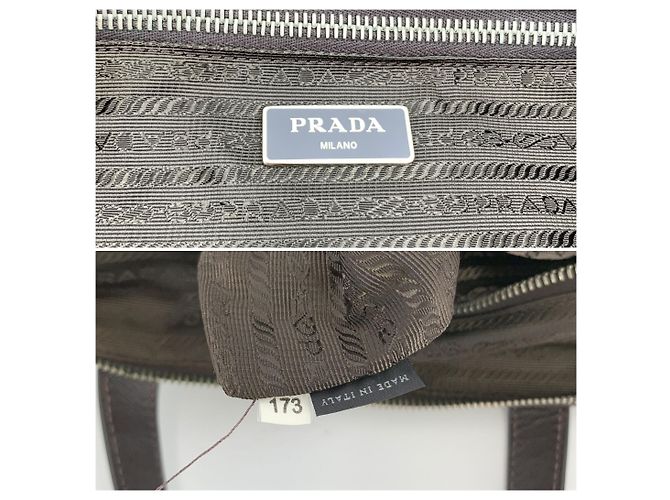 Prada Vintage Multicolour Patterned Cloth 2 Way Tote Shoulder Bag Purple - view 6