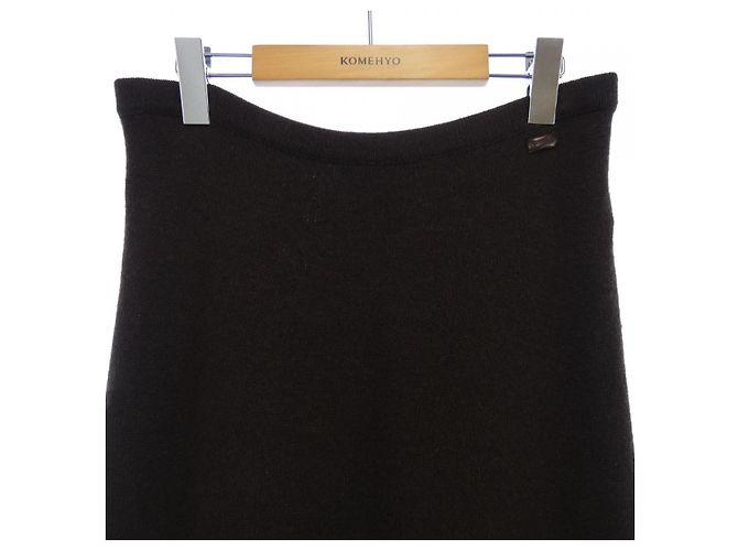 Gonna in cashmere Chanel Marrone - vista 5