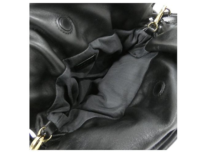 Borsa a pochette Loewe Puffer Flamenco in pelle di agnello e vitello Nero - vista 10