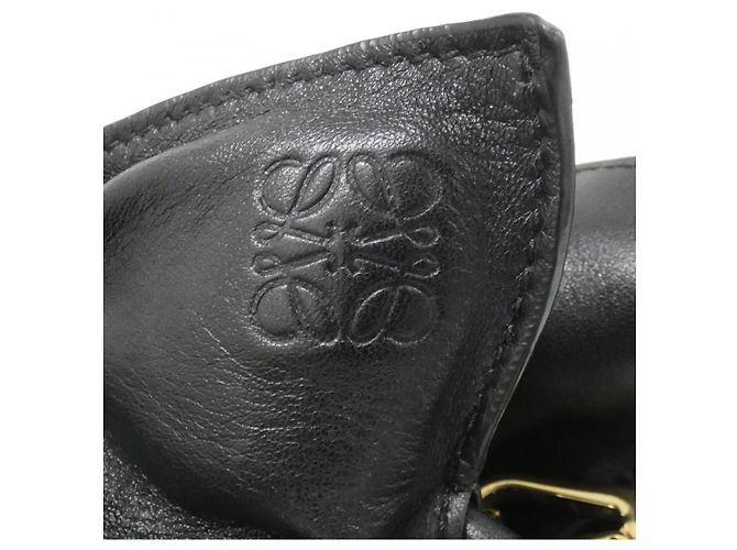 Borsa a pochette Loewe Puffer Flamenco in pelle di agnello e vitello Nero - vista 3