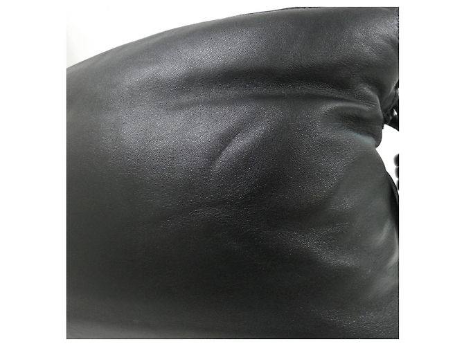 Borsa a pochette Loewe Puffer Flamenco in pelle di agnello e vitello Nero - vista 5