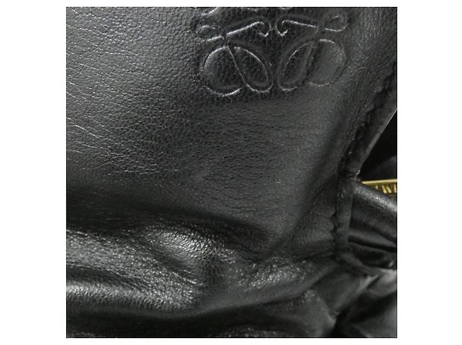 Borsa a pochette Loewe Puffer Flamenco in pelle di agnello e vitello Nero - vista 6