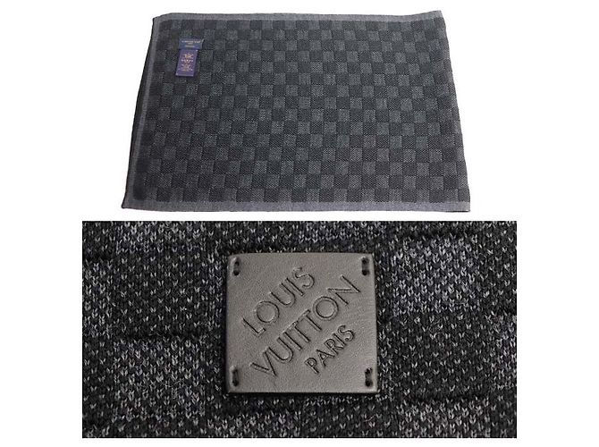 Bufanda Louis Vuitton Neo Petit Damier de lana Negro - vista 3
